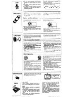 Preview for 5 page of Panasonic RQ-SW35VA Operating Instructions Manual