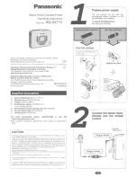 Preview for 1 page of Panasonic RQSX77V - PERSONAL STEREO Operating Instructions Manual