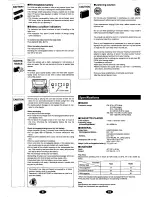 Preview for 5 page of Panasonic RQSX77V - PERSONAL STEREO Operating Instructions Manual