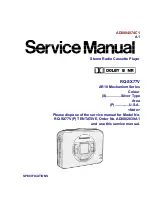Panasonic RQSX77V - PERSONAL STEREO Service Manual preview