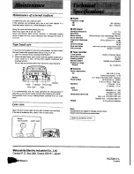 Preview for 20 page of Panasonic RX-DT600 Operating Instructions Manual