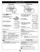 Preview for 5 page of Panasonic RXD11 - RADIO CASSETTE W/CD Operating Instructions Manual