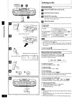 Preview for 10 page of Panasonic RXDS18 - RADIO CASSETTE W/CD Operating Instructions Manual