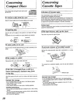 Preview for 10 page of Panasonic RXDS515 - RADIO CASSETTE W/CD Operating Instructions Manual