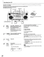 Preview for 20 page of Panasonic RXDS750 - RADIO CASSETTE W/CD Operating Instructions Manual