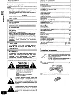 Preview for 2 page of Panasonic RXES30 - RADIO CASSETTE W/CD Operating Instructions Manual