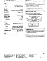 Preview for 28 page of Panasonic RXES30 - RADIO CASSETTE W/CD Operating Instructions Manual