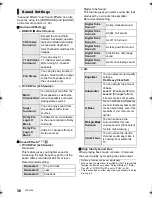 Preview for 36 page of Panasonic SA-BTT400 Operating Instructions Manual