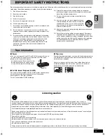 Preview for 5 page of Panasonic SA-HT820 Operating Instructions Manual