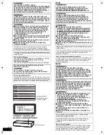 Preview for 2 page of Panasonic SA-HT885W Operating Instructions Manual