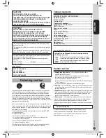 Preview for 3 page of Panasonic SA-PM42 Operating Instructions Manual