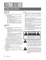 Preview for 2 page of Panasonic SA-PM50D Operating Instructions Manual