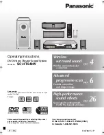 Panasonic SAHT640 - DVD THEATER RECEIVER Operating Instructions Manual preview