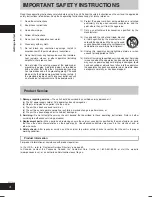 Preview for 4 page of Panasonic SAPM39D - MINI HES W/CD PLAYER Operating Instructions Manual