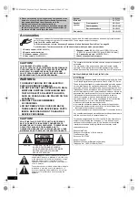 Preview for 2 page of Panasonic SAPT480 - DVD HOME THEATER SOUND SYSTEM Operating Instructions Manual