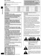 Preview for 2 page of Panasonic SB-FS803A Operating Instructions Manual