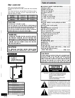 Preview for 2 page of Panasonic SC-AK310 Operating Instructions Manual