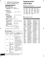 Preview for 54 page of Panasonic SC-BTT270 Operating Instructions Manual