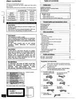 Preview for 2 page of Panasonic SC-DK10 Operating Instructions Manual