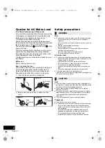 Preview for 2 page of Panasonic SC-HC412 Operating Instructions Manual