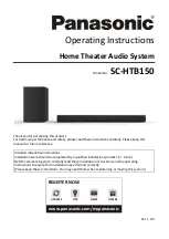 Panasonic SC-HTB150 Operating Instructions Manual preview