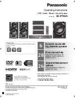 Panasonic SC-PT665 - 1000W 5 DVD Large Speaker Home Theater... Operating Instructions Manual preview