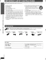 Preview for 4 page of Panasonic SC-PT665 - 1000W 5 DVD Large Speaker Home Theater... Operating Instructions Manual