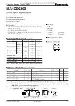 Preview for 1 page of Panasonic Schottky Barrier Diodes MA4ZD030G Specification