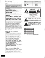 Preview for 2 page of Panasonic SCHT680 - RECEIVER W/5-DISK DV Operating Instructions Manual