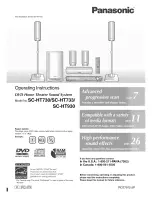 Panasonic SCHT733 - DVD THEATER RECEIVER Operating Instructions Manual preview