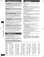 Preview for 34 page of Panasonic SCHT930 - DVD THEATER RECEIVER Operating Instructions Manual