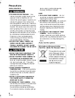 Preview for 6 page of Panasonic SDR S7 - Flash Memory Camcorder Owner'S Manual