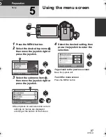 Preview for 27 page of Panasonic SDR S7 - Flash Memory Camcorder Owner'S Manual