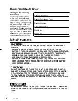 Preview for 2 page of Panasonic SDR SW20 - Camcorder - 680 KP Operating Instructions Manual