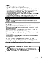 Preview for 5 page of Panasonic SDR SW20 - Camcorder - 680 KP Operating Instructions Manual