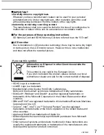 Preview for 7 page of Panasonic SDR SW20 - Camcorder - 680 KP Operating Instructions Manual