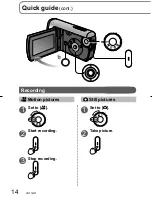 Preview for 14 page of Panasonic SDR SW20 - Camcorder - 680 KP Operating Instructions Manual