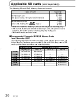 Preview for 20 page of Panasonic SDR SW20 - Camcorder - 680 KP Operating Instructions Manual