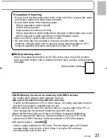 Preview for 21 page of Panasonic SDR SW20 - Camcorder - 680 KP Operating Instructions Manual