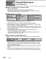 Preview for 64 page of Panasonic SDR SW20 - Camcorder - 680 KP Operating Instructions Manual