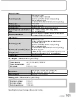 Preview for 101 page of Panasonic SDR SW20 - Camcorder - 680 KP Operating Instructions Manual