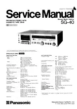 Panasonic SG-40 Service Manual preview