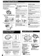 Preview for 2 page of Panasonic Sl-SW205 Operating Instructions Manual