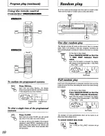 Preview for 10 page of Panasonic SLPD888 - COMPACT DISC CHANGER Operating Manual