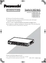 Preview for 1 page of Panasonic Switch-M24eG PN28240K-TH Installation Manual