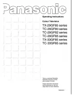 Panasonic TC-29GF80 Series Operating Instructions Manual preview