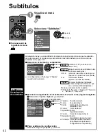 Preview for 42 page of Panasonic TC-L32X1 - 31.5" LCD TV Instrucciones De Operación