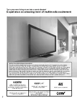 Preview for 2 page of Panasonic TC-P42C1 - 41.6" Plasma TV Operating Instructions Manual