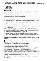 Preview for 6 page of Panasonic TCP50U2 - 50" PLASMA TV (Spanish) Manual De Instrucciones