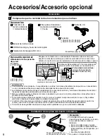 Preview for 8 page of Panasonic TCP50U2 - 50" PLASMA TV (Spanish) Manual De Instrucciones